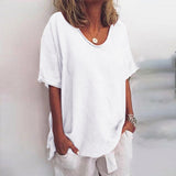 Irene soft drape top in White, view 4