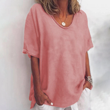 Irene soft drape top in Pink, view 2