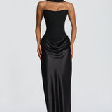 Maggie strapless maxi dress, front view