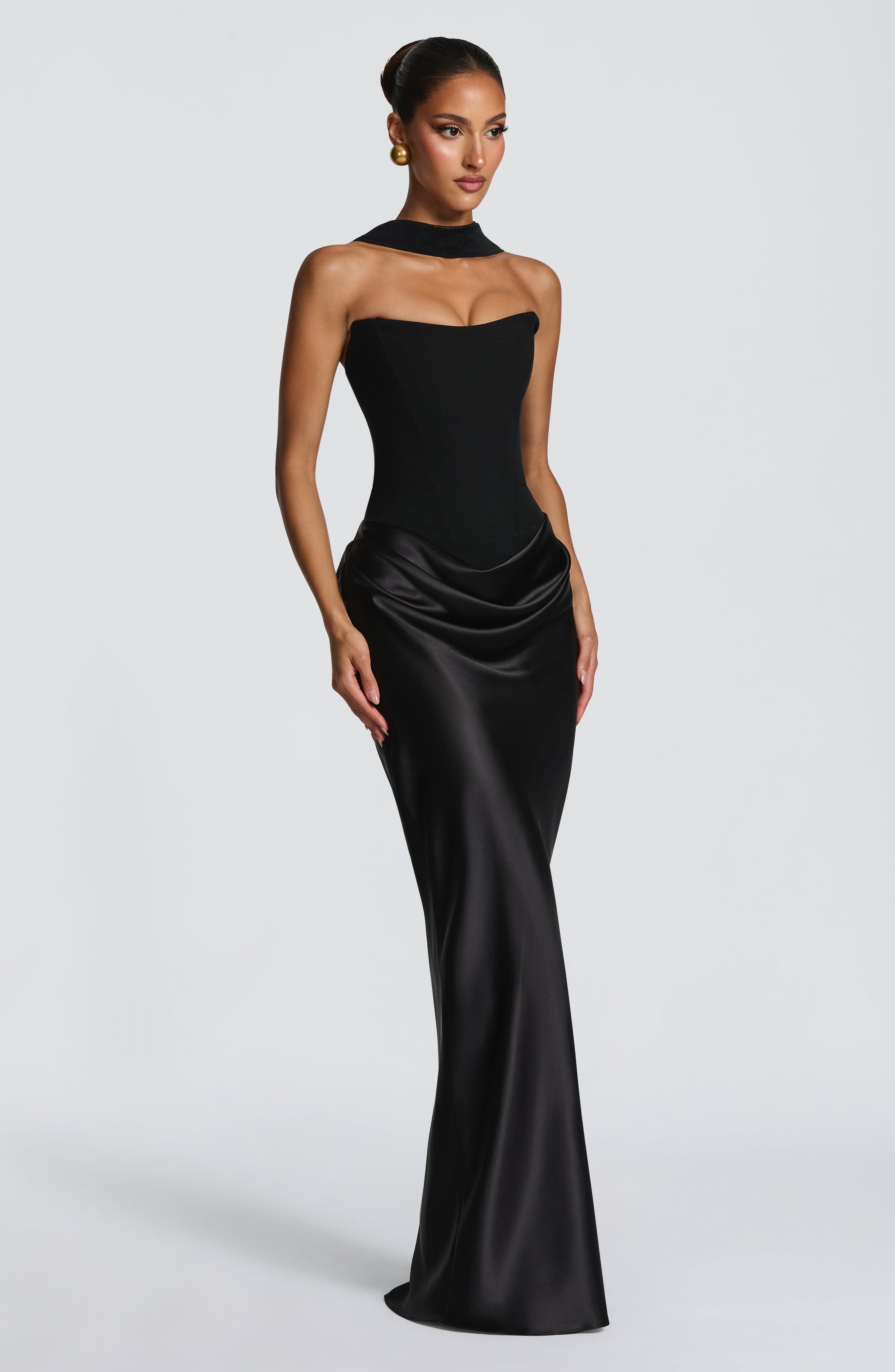 Maggie strapless maxi dress, view 3