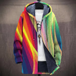 Diana - Rainbow Diagonal Stripe Jacket, front view
