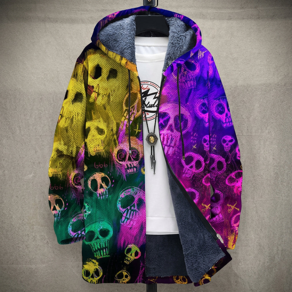 Grace - Neon Skulls Jacket, front view