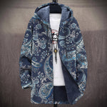 Harriet - Blue Paisley Jacket, front view