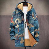 Victoria - Japanese Waves and Cranes Jacket, front view