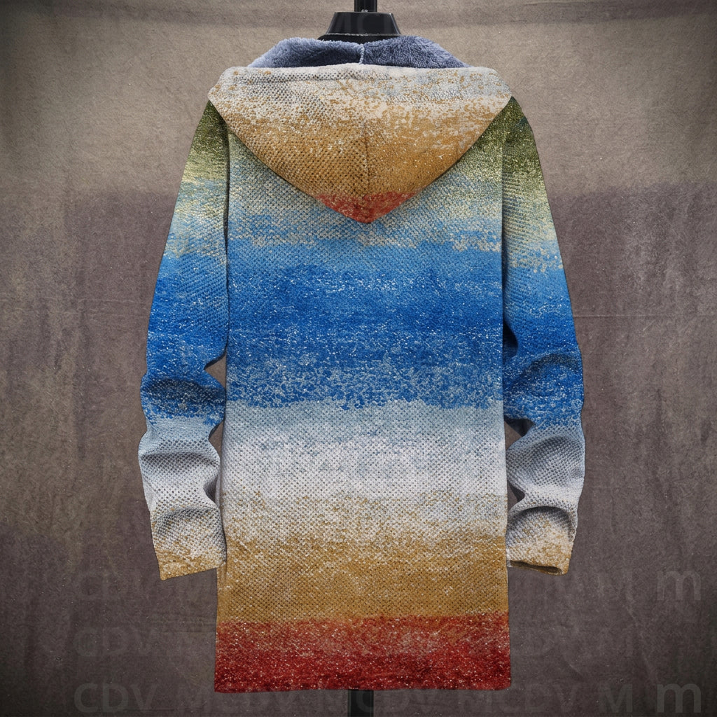 Lorraine - Blue and Red Gradient Jacket, back view