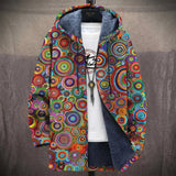 Kirsty - Colourful Concentric Circles Jacket, front view
