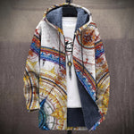 Sylvia - Colourful Circles on Cream Jacket, front view
