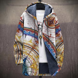 Sylvia - Colourful Circles on Cream Jacket, front view