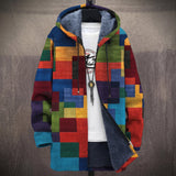 Alison - Colourful Square Mosaic Jacket, front view
