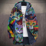 Claudia - Colourful Cats Jacket, front view