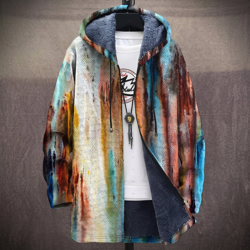 Cecily - Watercolour Abstract Jacket, front view
