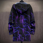 Bethany - Neon Print on Black Jacket, back view