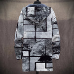 Yvonne - Black and White Abstract Jacket, back view