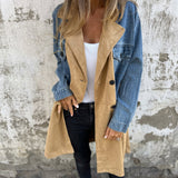 Priscilla | Two-Tone Denim Trench Coat