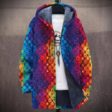 Esther - Rainbow Gradient Circles Jacket, front view