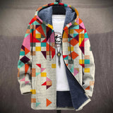 Winifred - Geometric Mosaic on Cream Jacket, front view