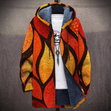 Dorothy - Warm-Toned Abstract Leaf Jacket, front view