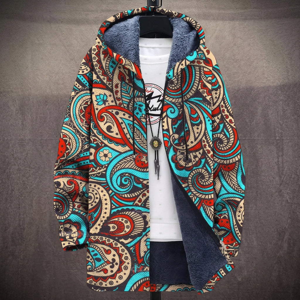 Hannah - Colourful Paisley Jacket, front view