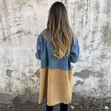 Priscilla | Two-Tone Denim Trench Coat