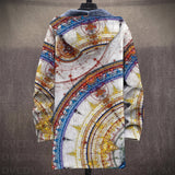 Sylvia - Colourful Circles on Cream Jacket, back view