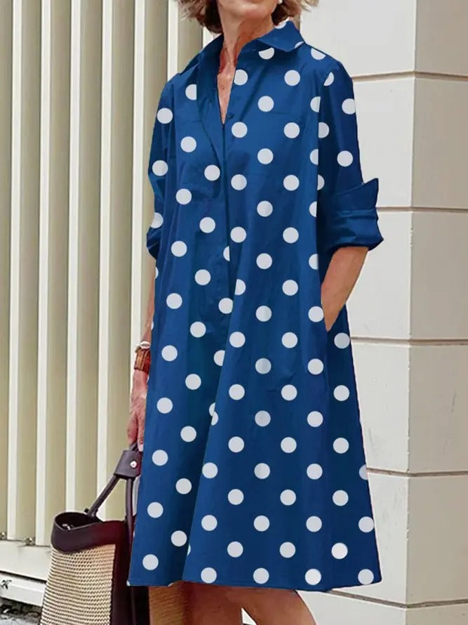Jody shirt dress in Blue, view 4