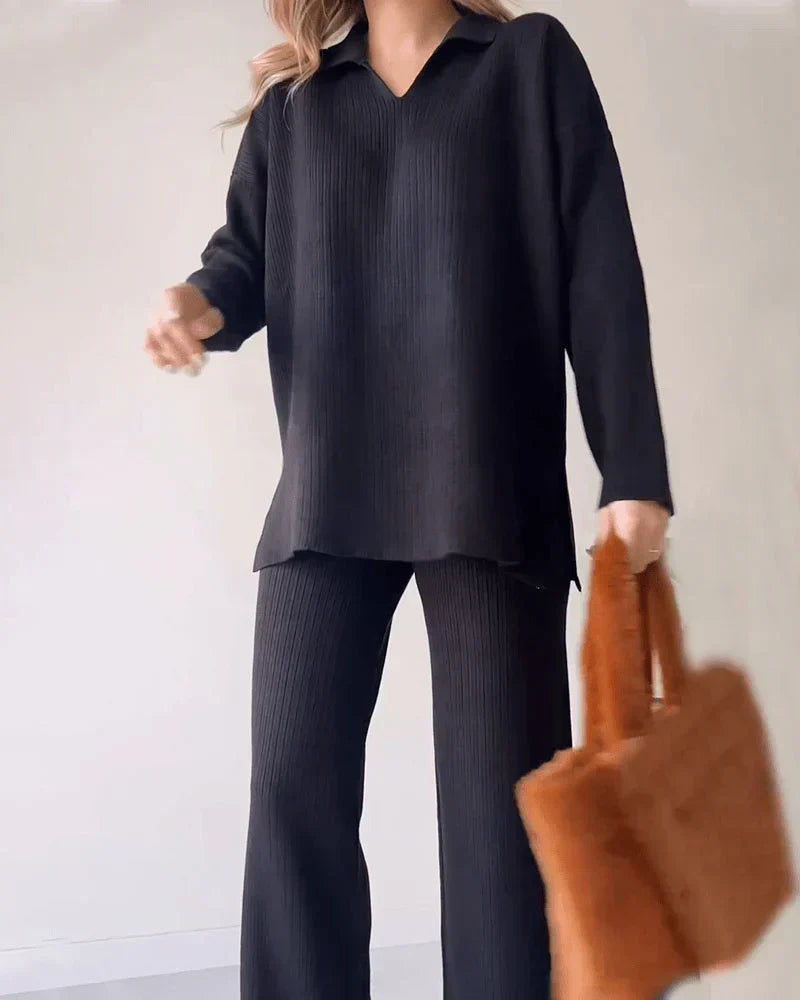 Serene elegant knit two-piece set, view 8