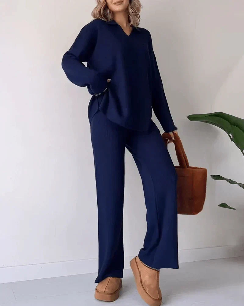 Serene elegant knit two-piece set, view 10