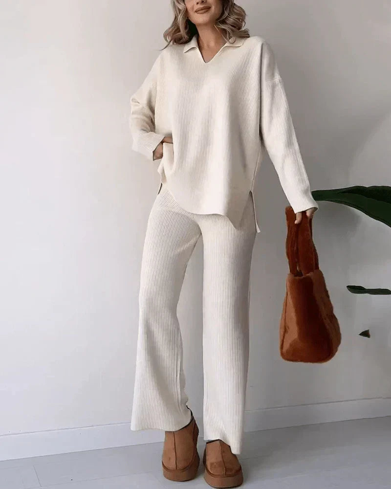 Serene elegant knit two-piece set, view 5