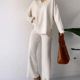 Serene elegant knit two-piece set, view 5