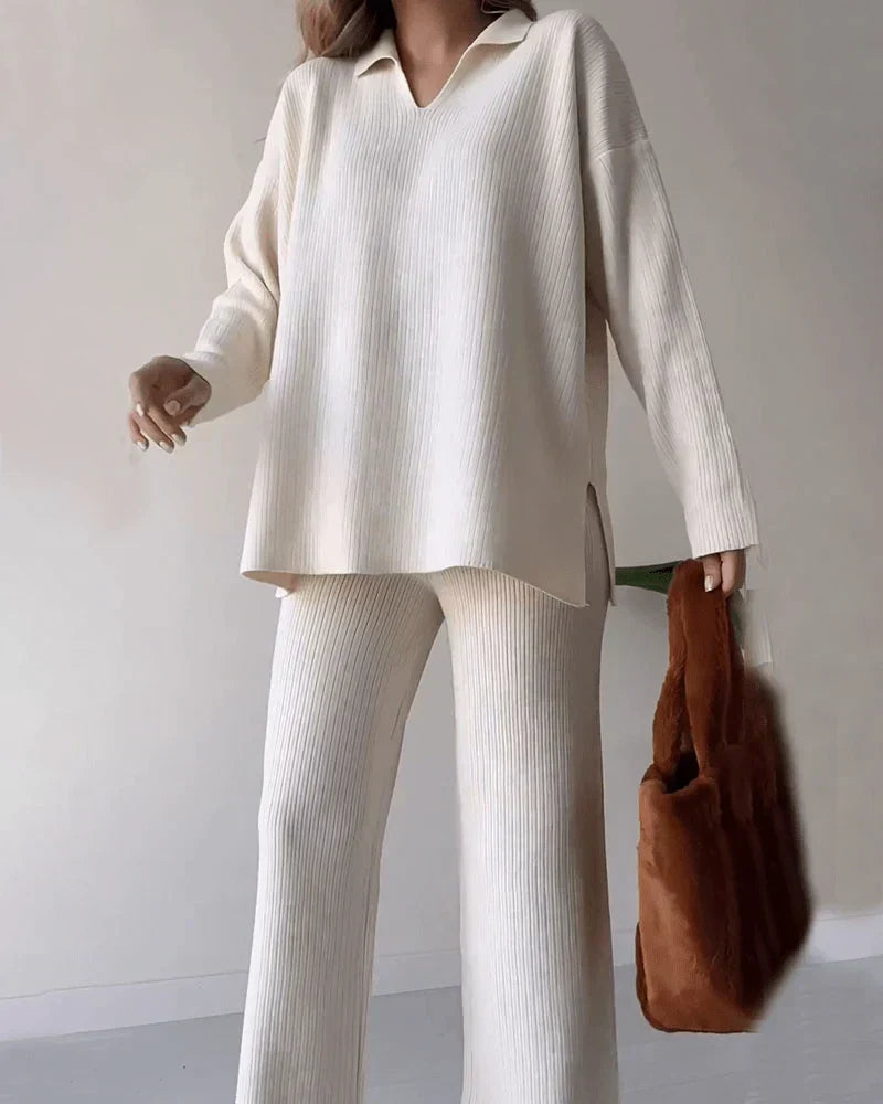 Serene elegant knit two-piece set, view 6