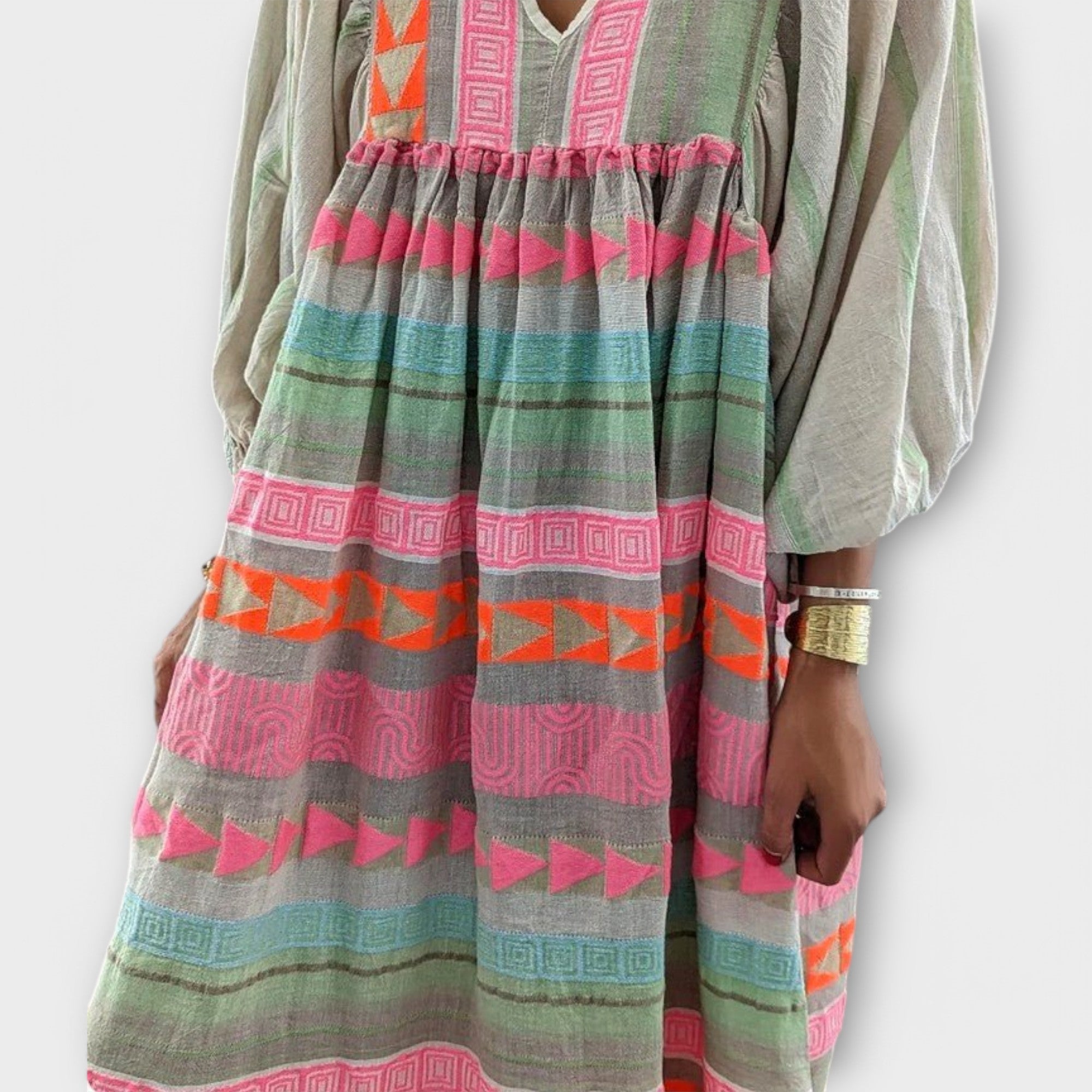 Giselora striped summer dress, view 5