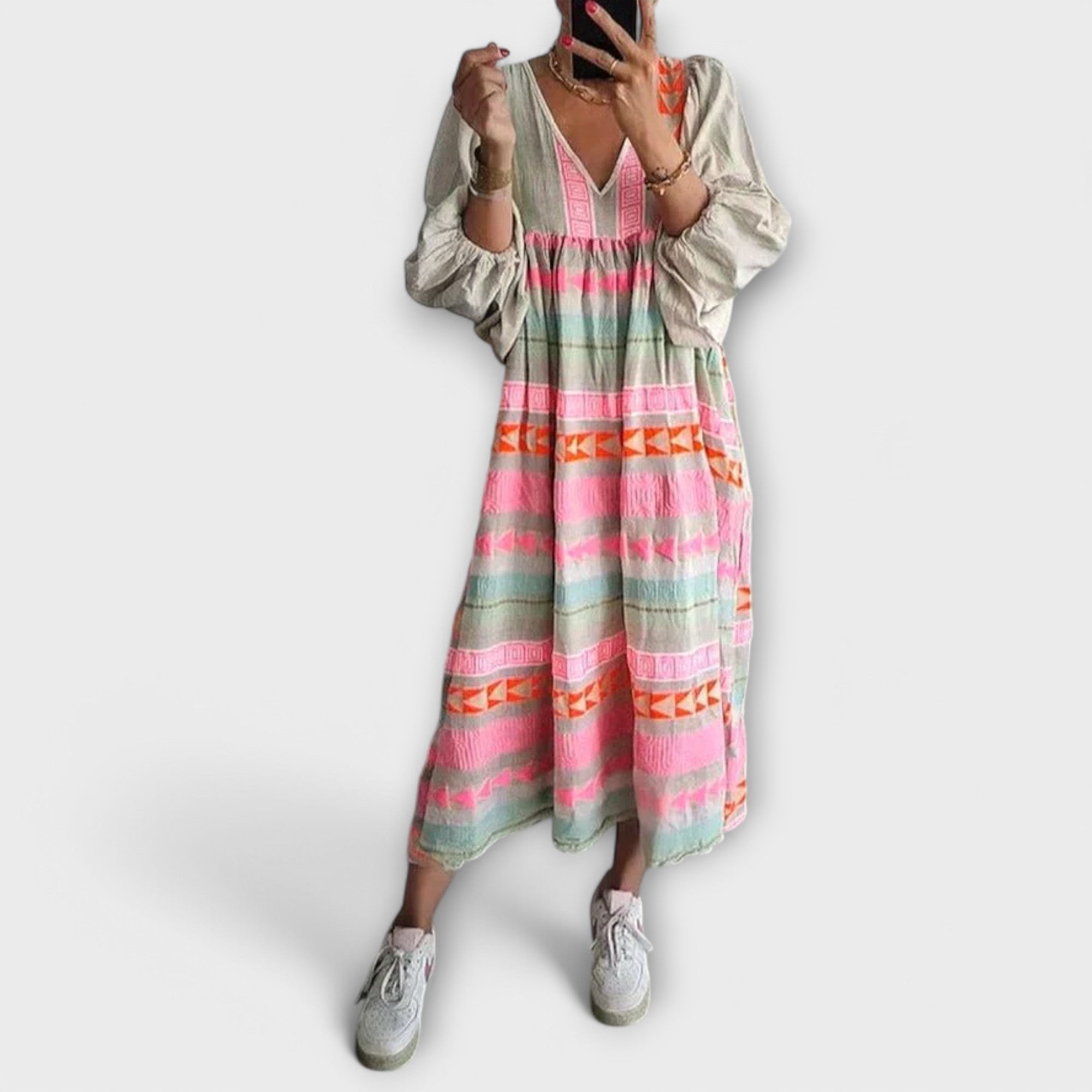 Giselora striped summer dress, view 3