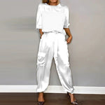Elly casual two-piece set in White, view 5