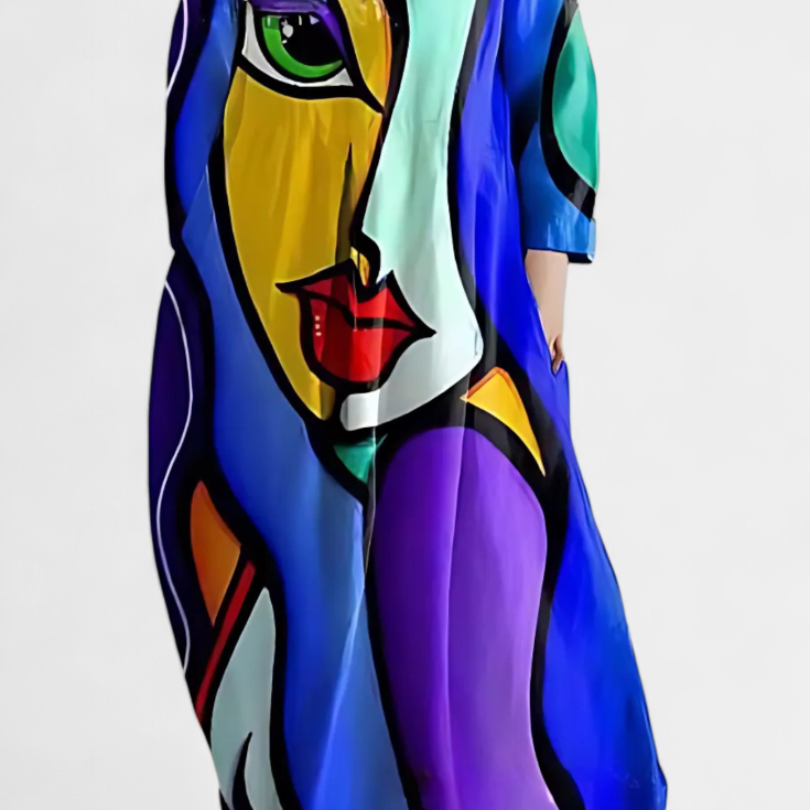 Isalinde V-neck dress in Purple, view 9
