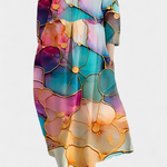 Isalinde V-neck dress in Watercolour Floral, view 12