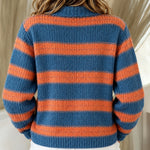 Olivia striped knitted jacket, view 3