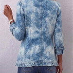 Sofia washed denim botanical jacket, view 2