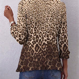Abigail leopard ombré ruffle jacket, view 2