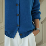 Molly point collar button cardigan, view 2