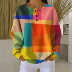 Pam waffle knit colour block jumper in Multicolour, view 2