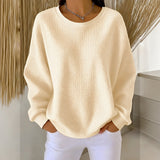 Rachel classic waffle knit jumper in Apricot, view 7