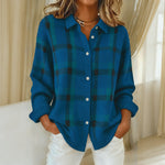 Diana check knit cardigan in Blue, view 6