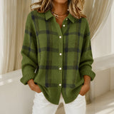 Diana check knit cardigan in Green, view 7