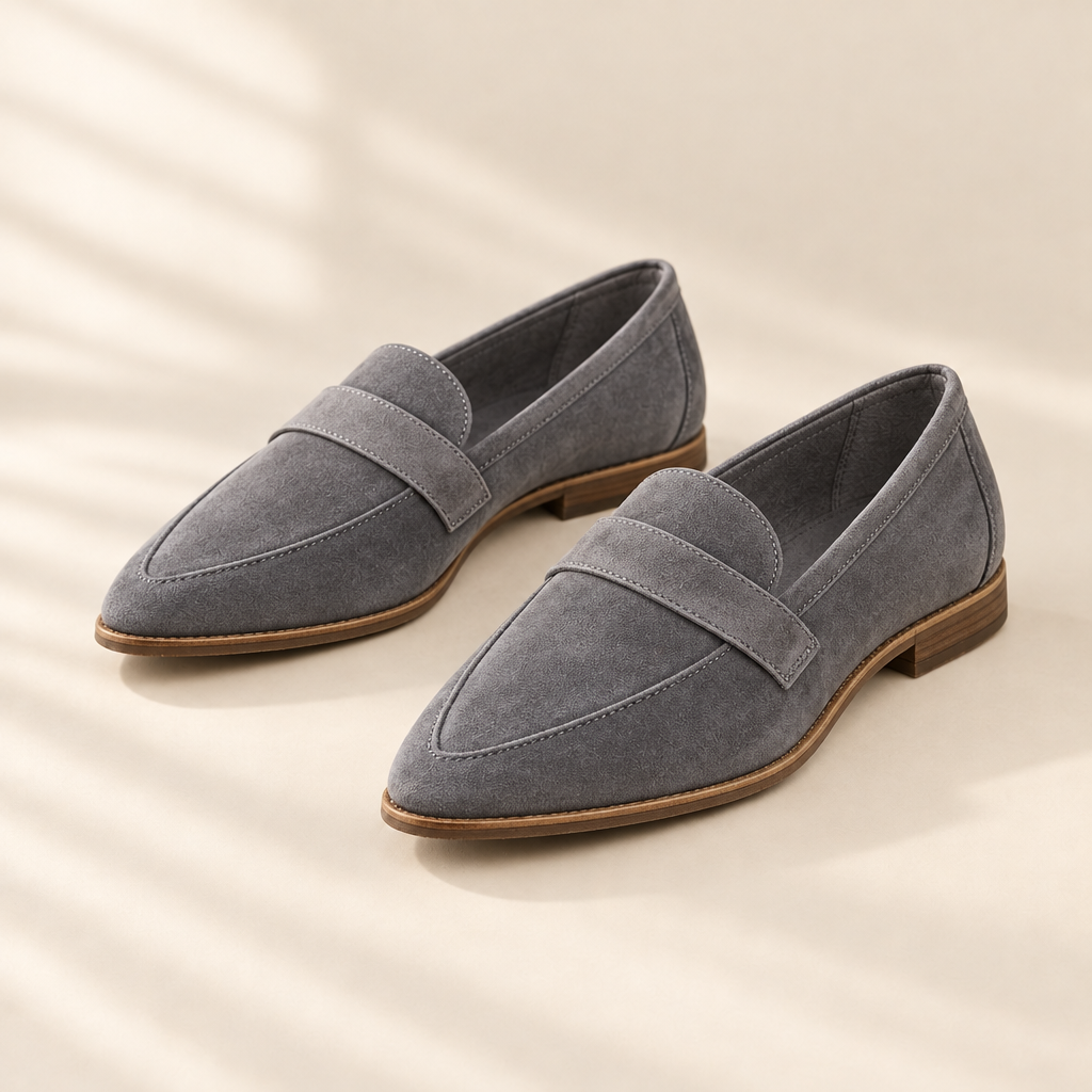 Maisie pointed toe loafers in Grey, view 4