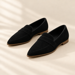 Maisie pointed toe loafers in Black, view 3