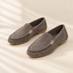 Linda suede driving loafers in Grey, view 4