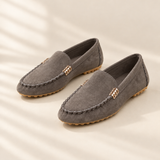 Linda suede driving loafers in Grey, view 4