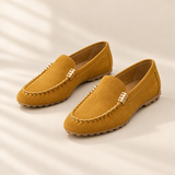 Linda suede driving loafers in Yellow, view 3