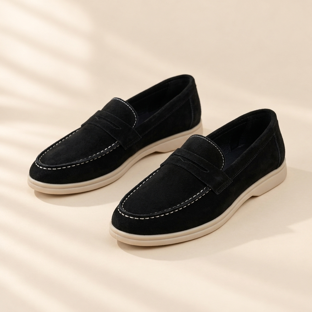 Ava casual comfort slip-ons in Black, view 5