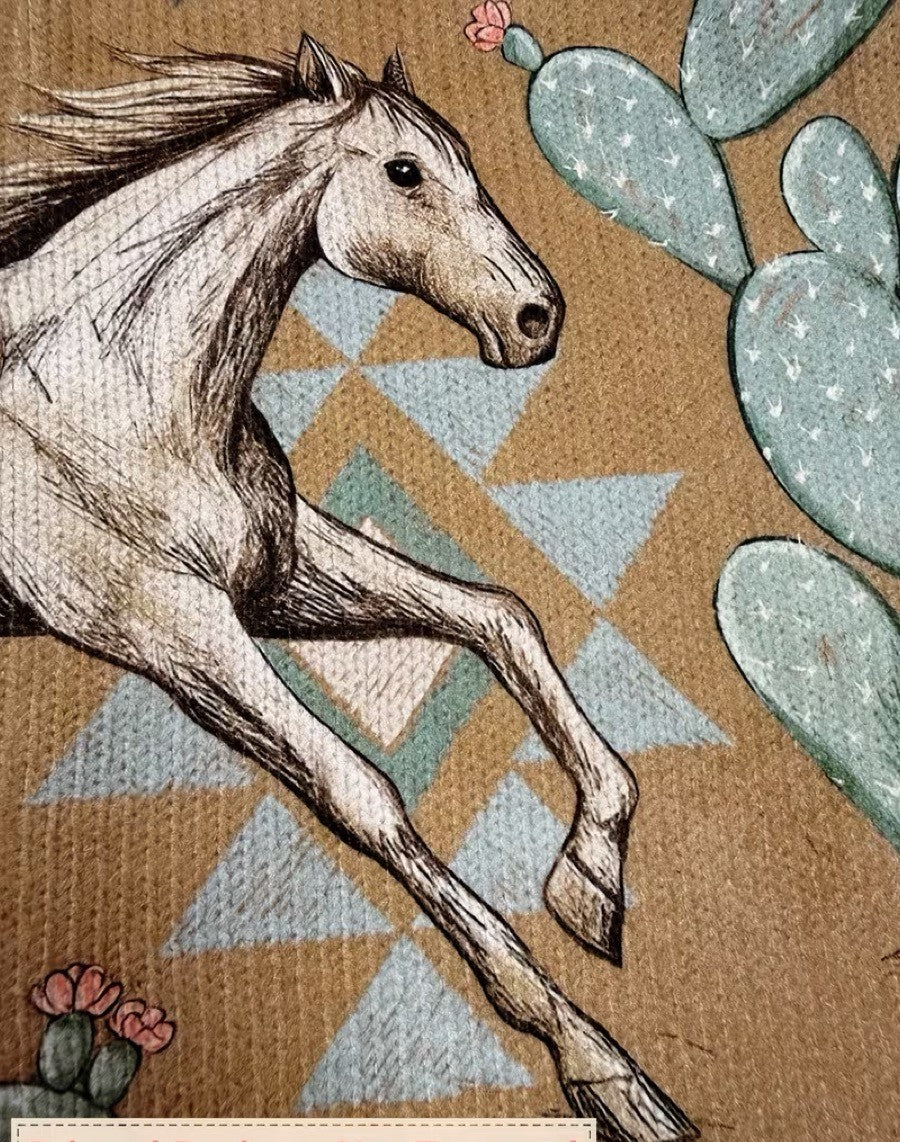 Kathryn horse and cactus print zip-up cardigan, view 4